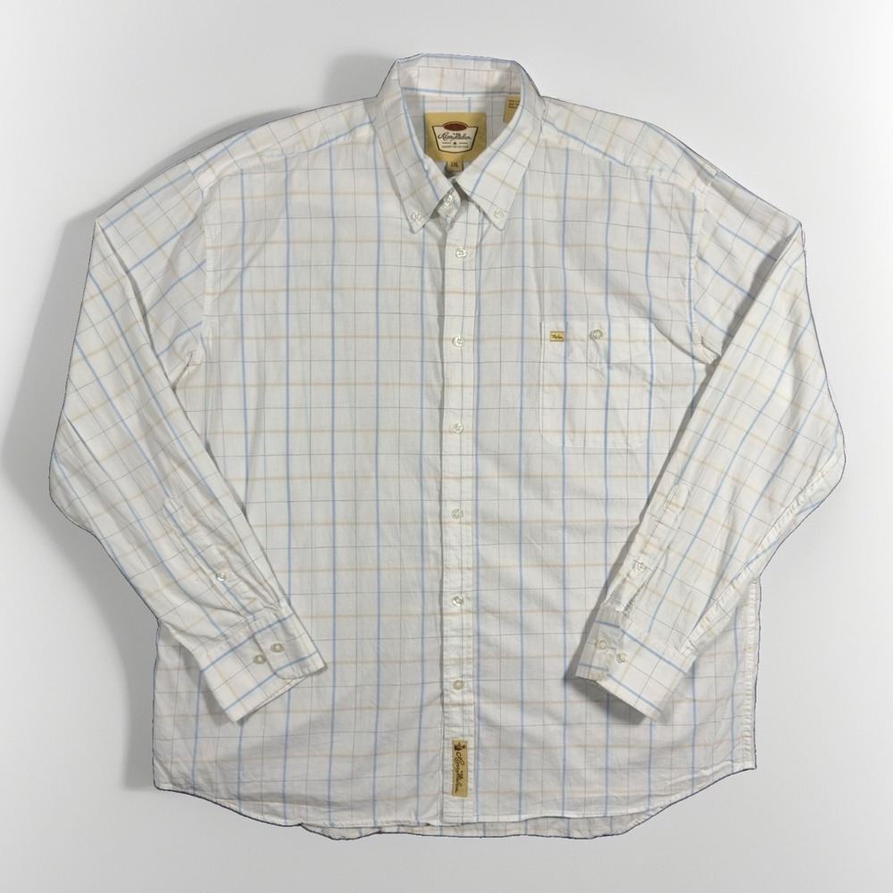 Larry Mahan Cowboy Collection Mens XXL Plaid Western Shirt 100% Cotton Cowboy